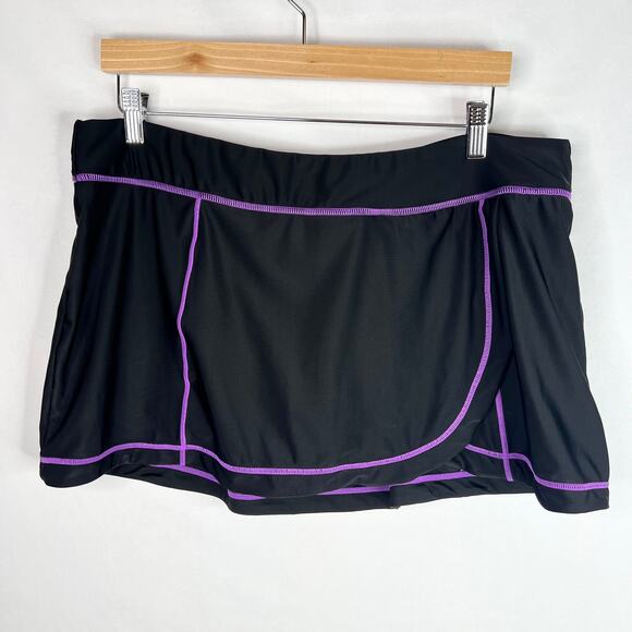 ZeroXposur Black & Purple Swim Skirt size XXL 18 - Picture 1 of 5